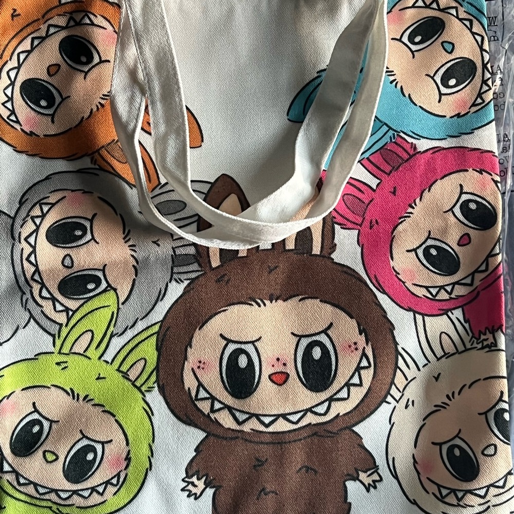 Colorful Character Print Tote Bag